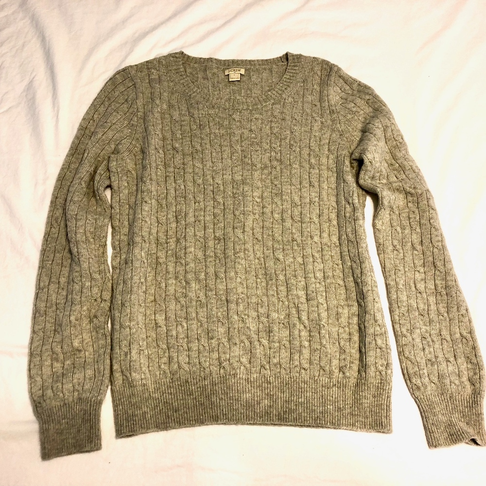 J Crew Wool Blend Sweater Grey (L)